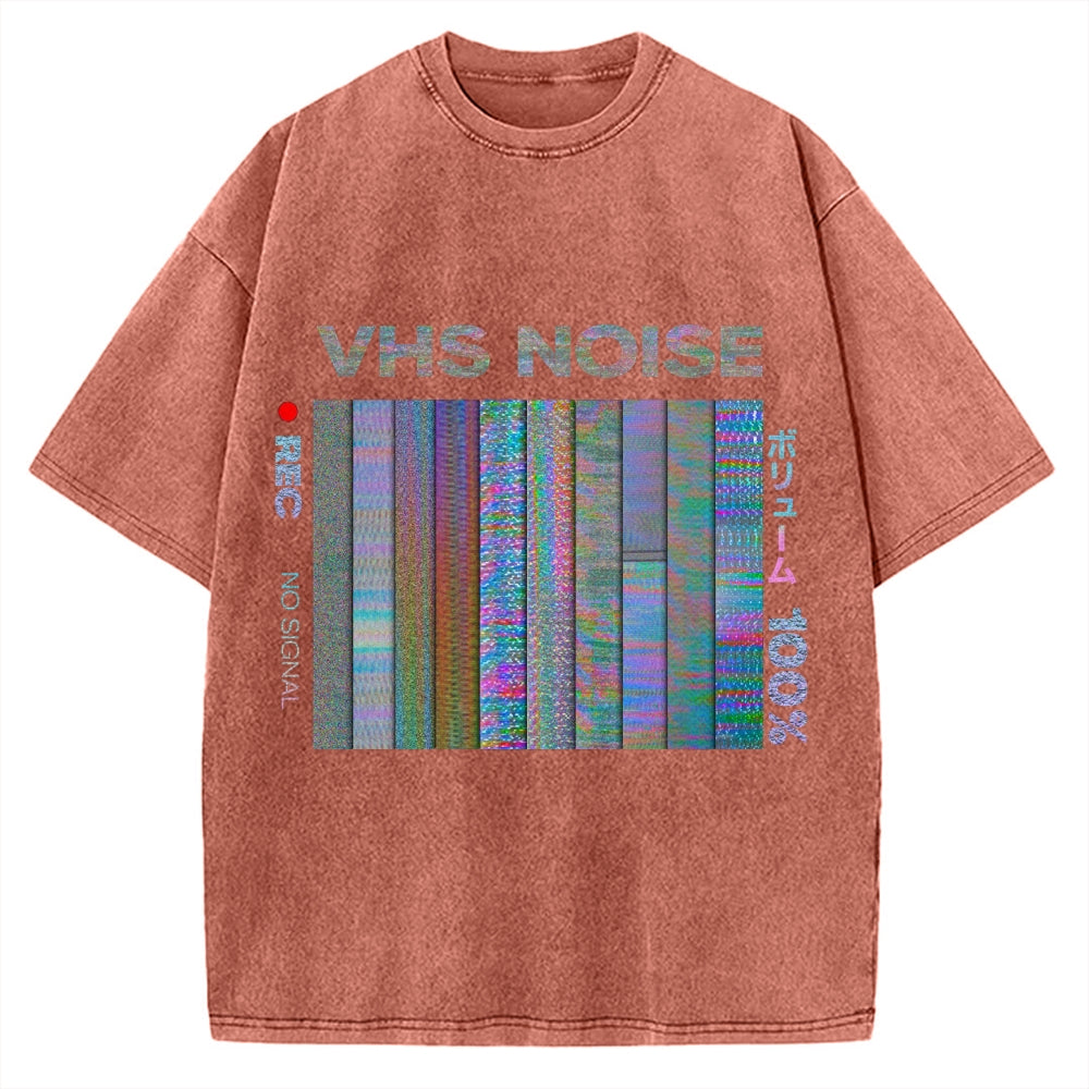 VHS Noise Music Vintage Washed T-shirt