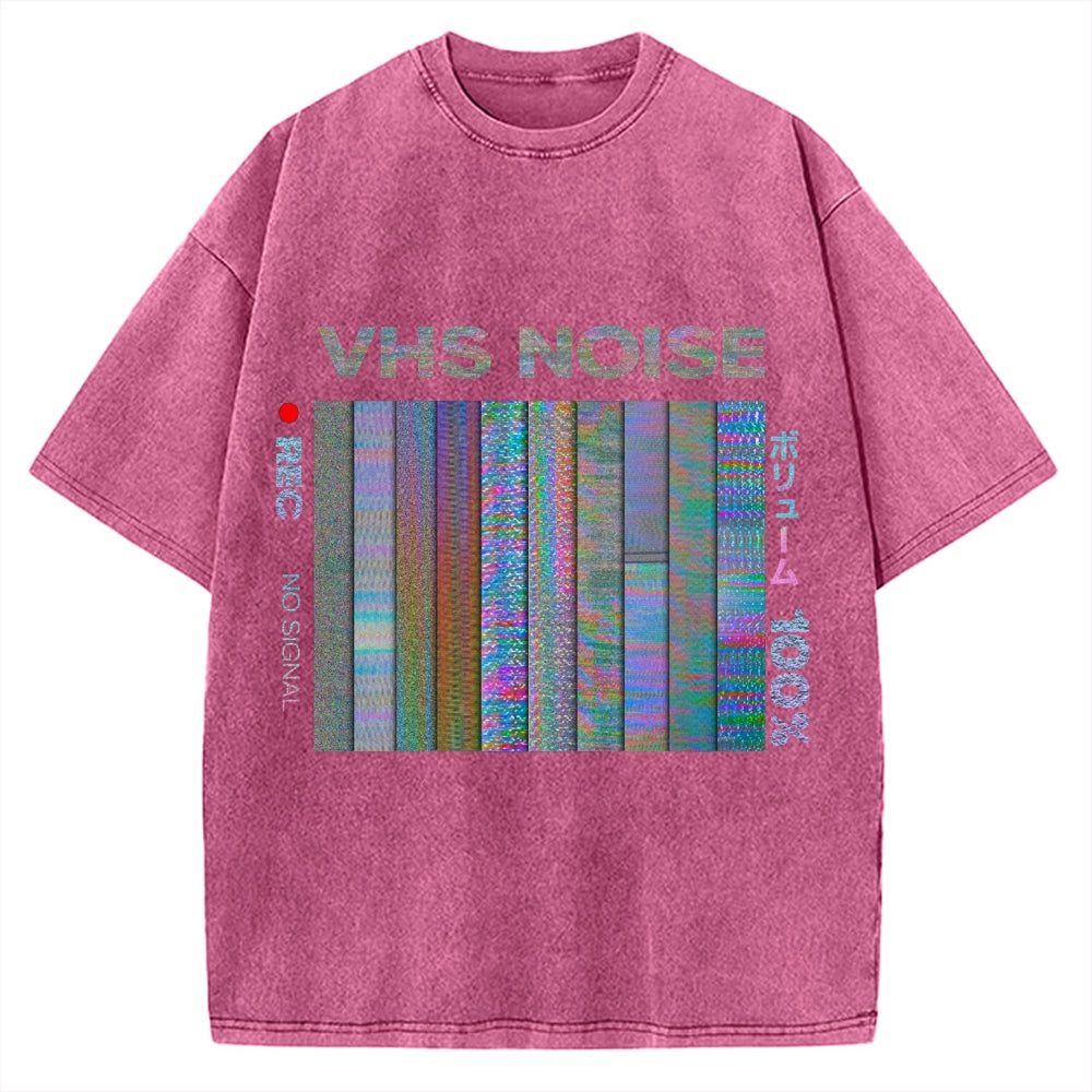 VHS Noise Music Vintage Washed T-shirt