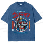 Unisex Ultraman Printed Washed Tee