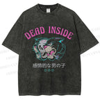 Unisex Tiger Printed Washed Tee