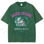 Unisex Tiger Printed Washed Tee