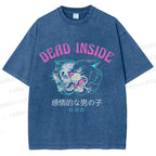Unisex Tiger Printed Washed Tee