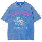 Unisex Tiger Printed Washed Tee