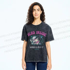 Unisex Tiger Printed Washed Tee