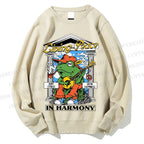 Unisex Music Frog Printed Sweatshirt
