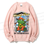 Unisex Music Frog Printed Sweatshirt