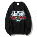Unisex White Tiger Printed Sweatshirt