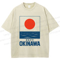 Unisex Sunrise Waves Printed Washed Tee