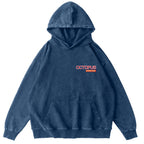 Bubble Bath Octopus Vintage Washed Cotton Back Art Hoodie