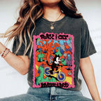 Unisex Felix The Cat Printed Washed Tee
