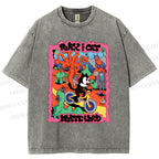 Unisex Felix The Cat Printed Washed Tee