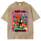 Unisex Felix The Cat Printed Washed Tee