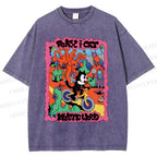 Unisex Felix The Cat Printed Washed Tee