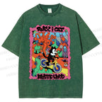 Unisex Felix The Cat Printed Washed Tee