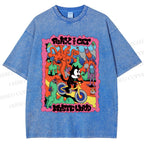 Unisex Felix The Cat Printed Washed Tee