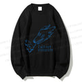 Unisex I will not elaborate Smoking Wolf Printed Sweatshirt