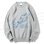 Unisex I will not elaborate Smoking Wolf Printed Sweatshirt