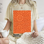 Unisex Japanese Takashi Murakami Flower Printed Washed Tee