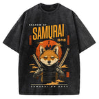 Samurai Dog Vintage Washed T-shirt