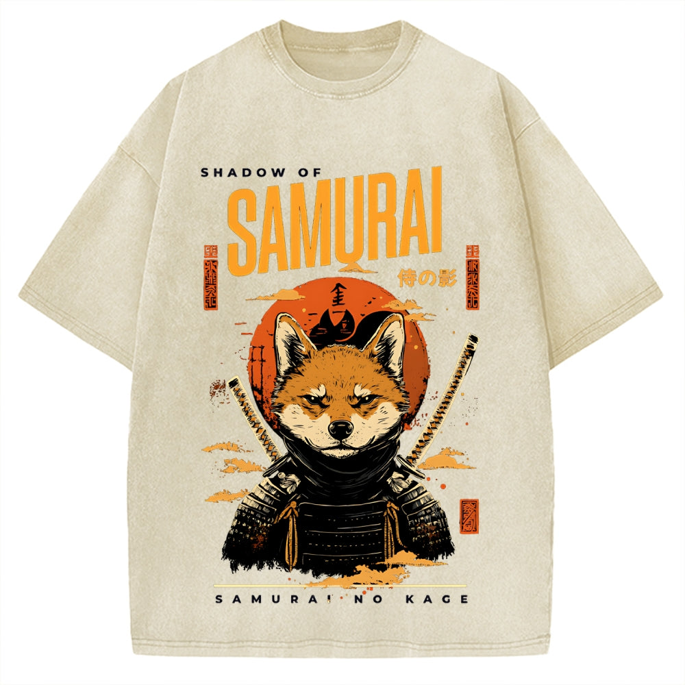 Samurai Dog Vintage Washed T-shirt