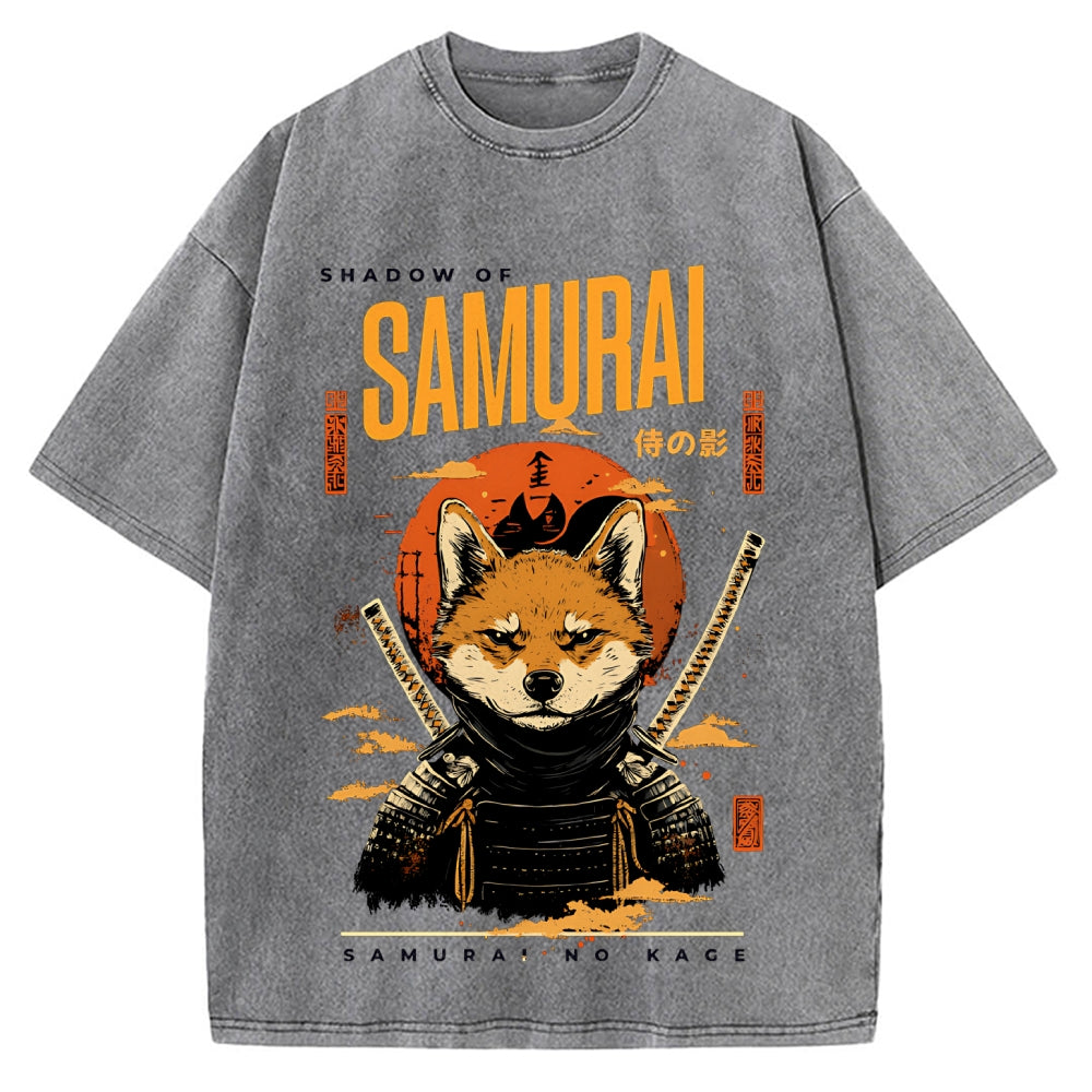 Samurai Dog Vintage Washed T-shirt