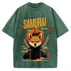 Samurai Dog Vintage Washed T-shirt