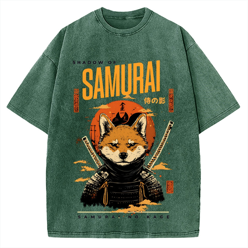 Samurai Dog Vintage Washed T-shirt