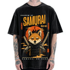 Samurai Dog Vintage Washed T-shirt