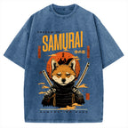 Samurai Dog Vintage Washed T-shirt