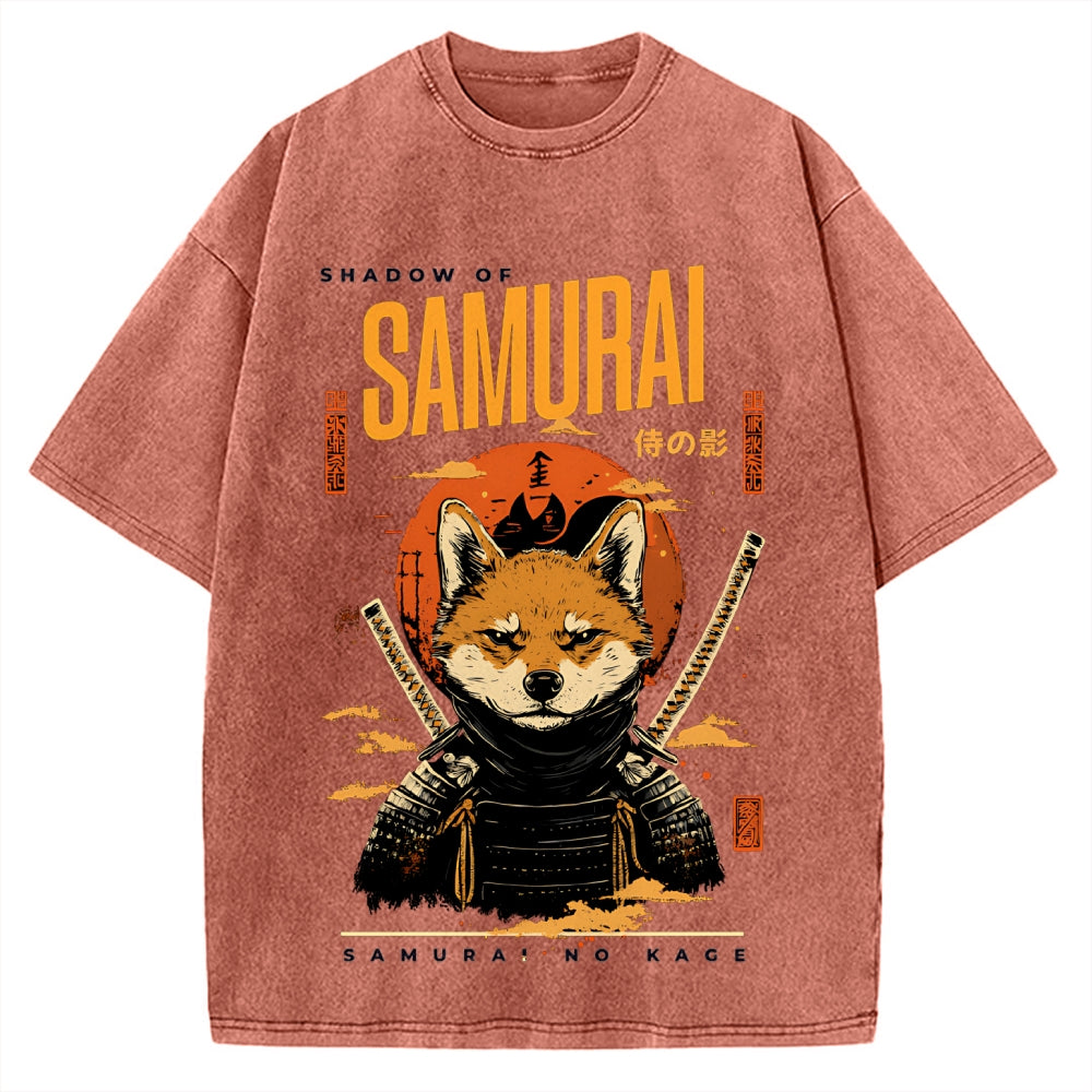 Samurai Dog Vintage Washed T-shirt