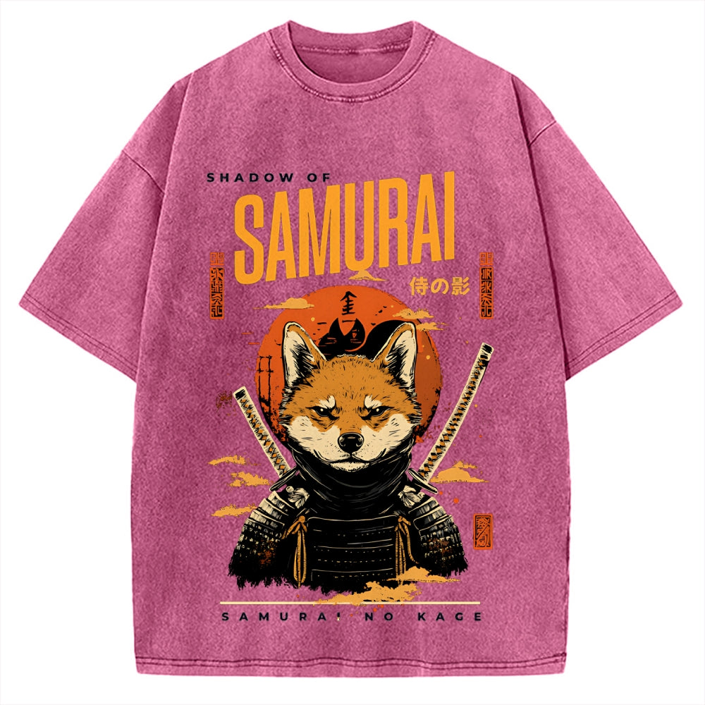 Samurai Dog Vintage Washed T-shirt