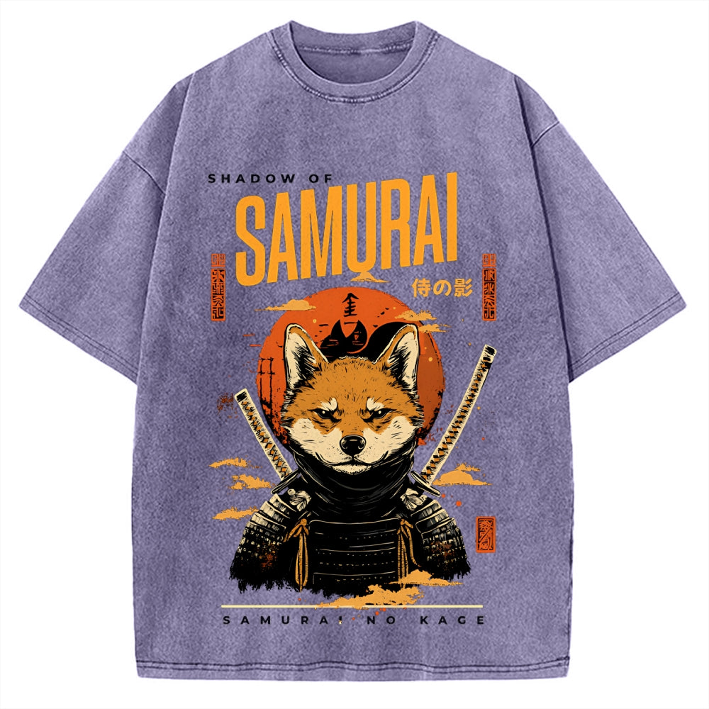 Samurai Dog Vintage Washed T-shirt
