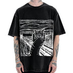 Scream Cat Vintage Washed T-shirt