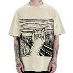 Scream Cat Vintage Washed T-shirt