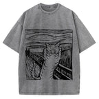 Scream Cat Vintage Washed T-shirt