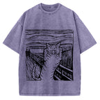 Scream Cat Vintage Washed T-shirt