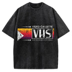 Japanese VHS Video Cassette Vintage Washed T-shirt