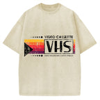 Japanese VHS Video Cassette Vintage Washed T-shirt