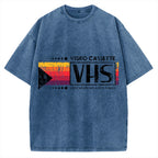 Japanese VHS Video Cassette Vintage Washed T-shirt