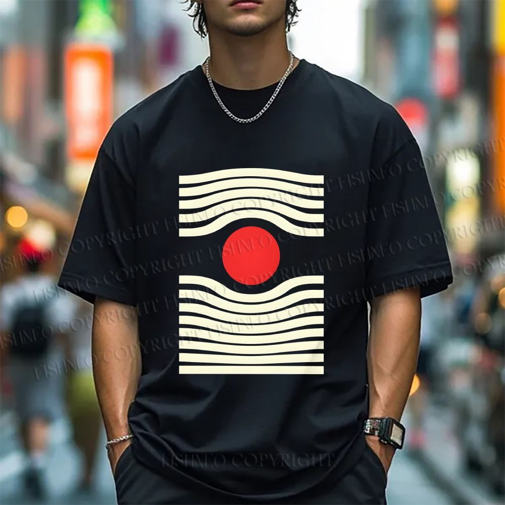 Unisex Art Geometric Eyes Printed Printed Classic Cotton T-shirt