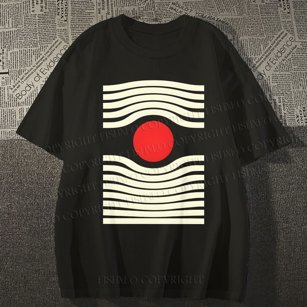 Unisex Art Geometric Eyes Printed Printed Classic Cotton T-shirt