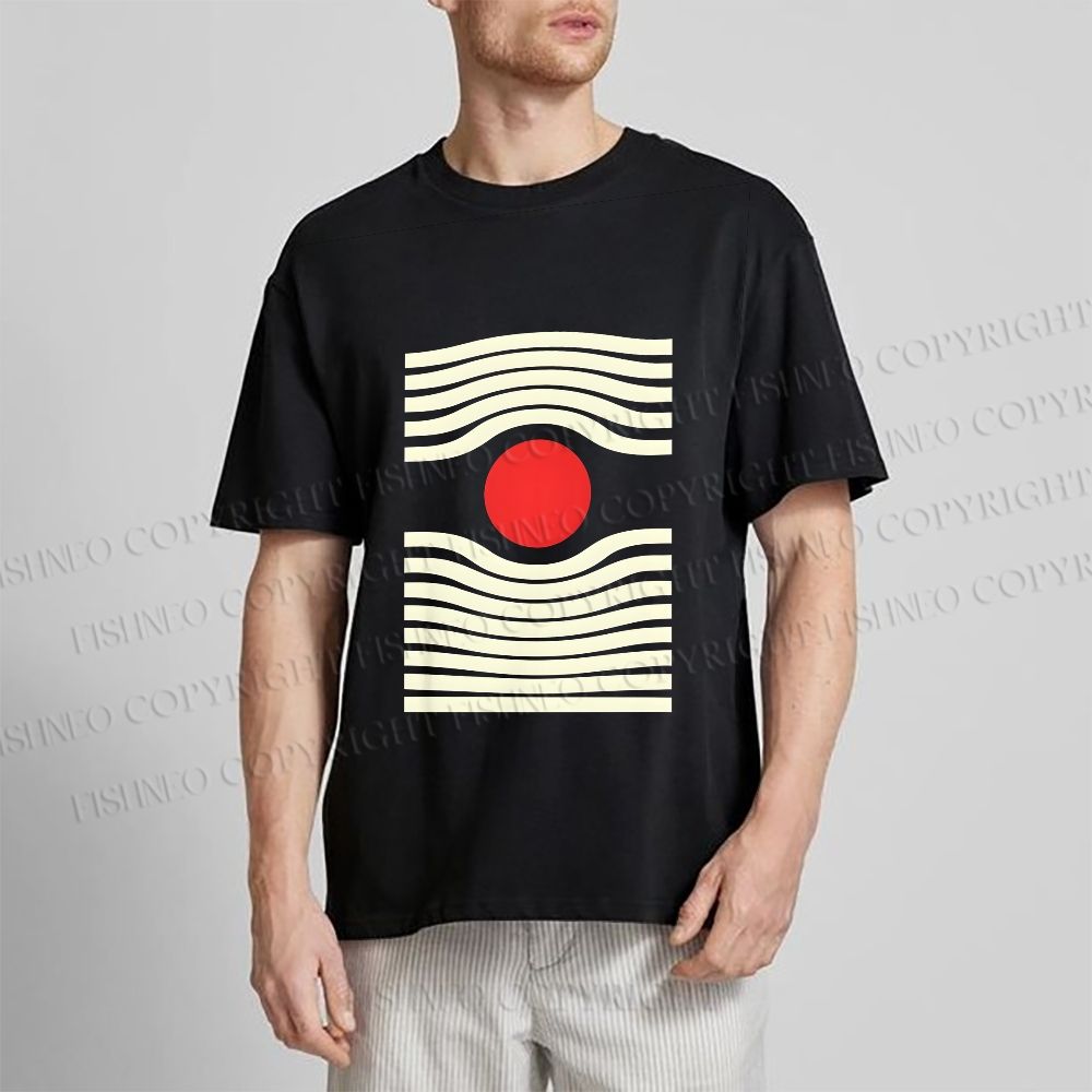 Unisex Art Geometric Eyes Printed Printed Classic Cotton T-shirt