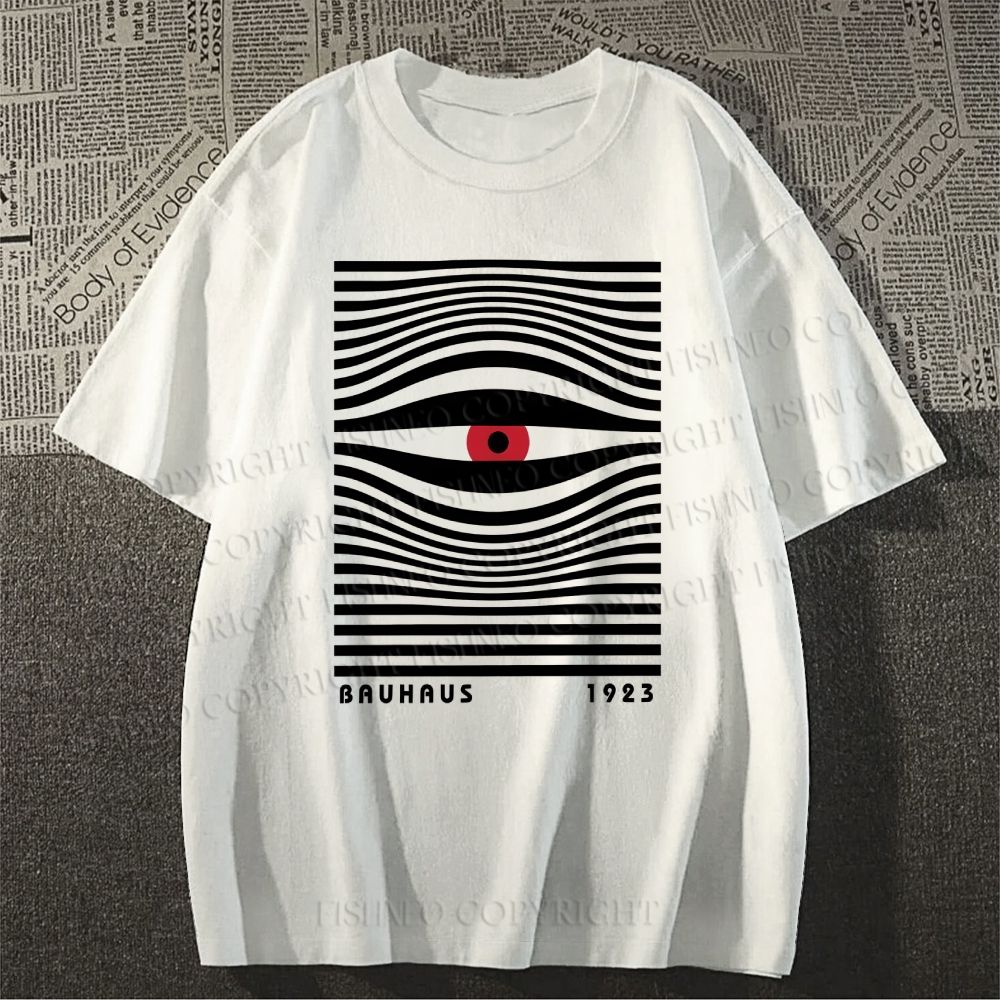 Unisex Art Geometric Eyes Printed Classic Cotton T-shirt