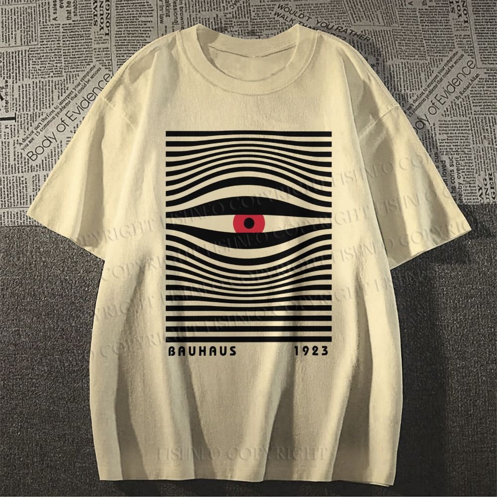 Unisex Art Geometric Eyes Printed Classic Cotton T-shirt