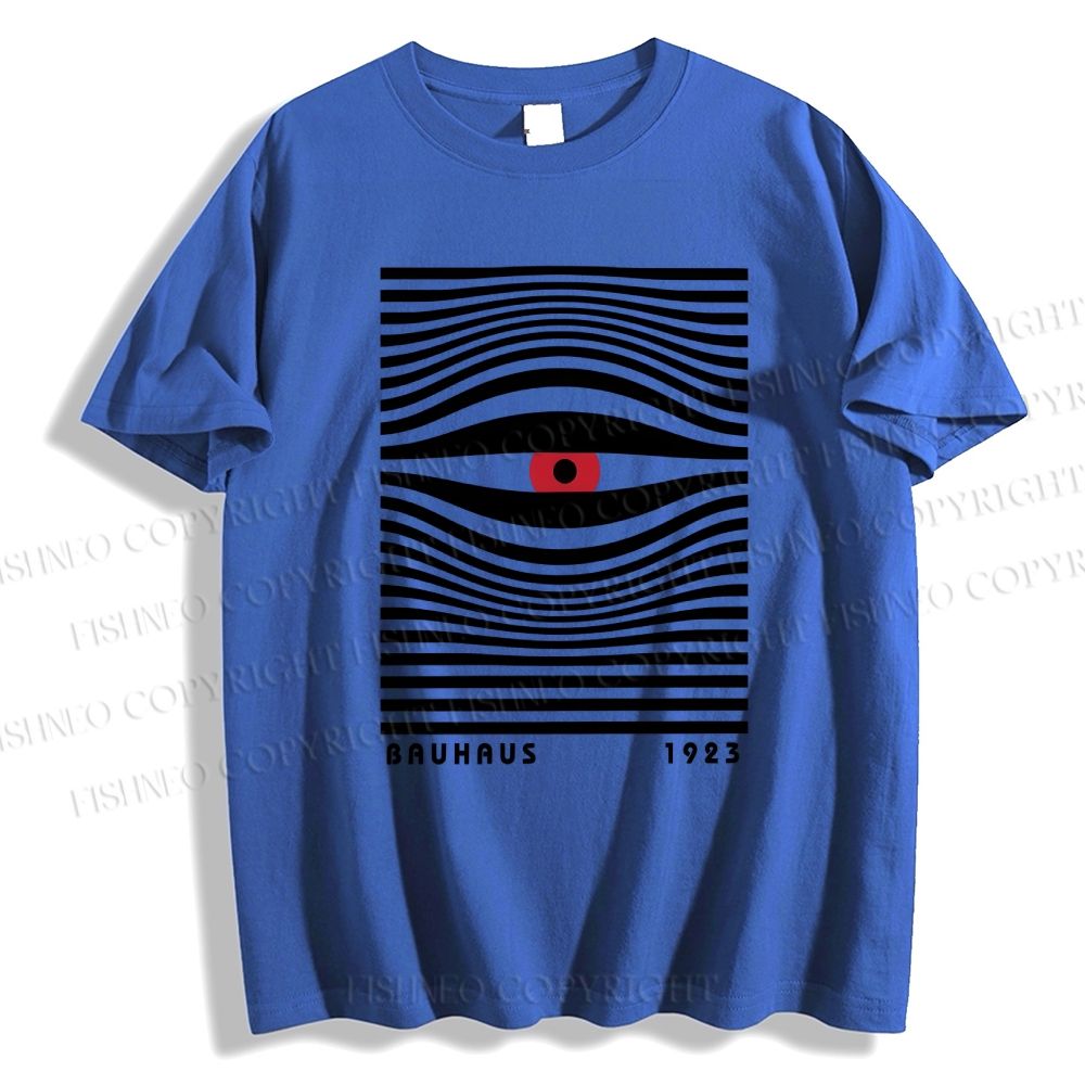 Unisex Art Geometric Eyes Printed Classic Cotton T-shirt
