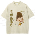 Unisex Yoshitomo Nara Printed Washed Tee