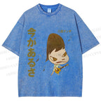 Unisex Yoshitomo Nara Printed Washed Tee