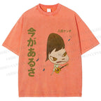 Unisex Yoshitomo Nara Printed Washed Tee