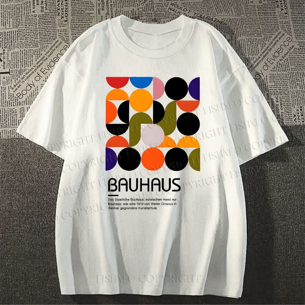 Unisex Classic Cotton Vintage Bauhaus Design T-shirt