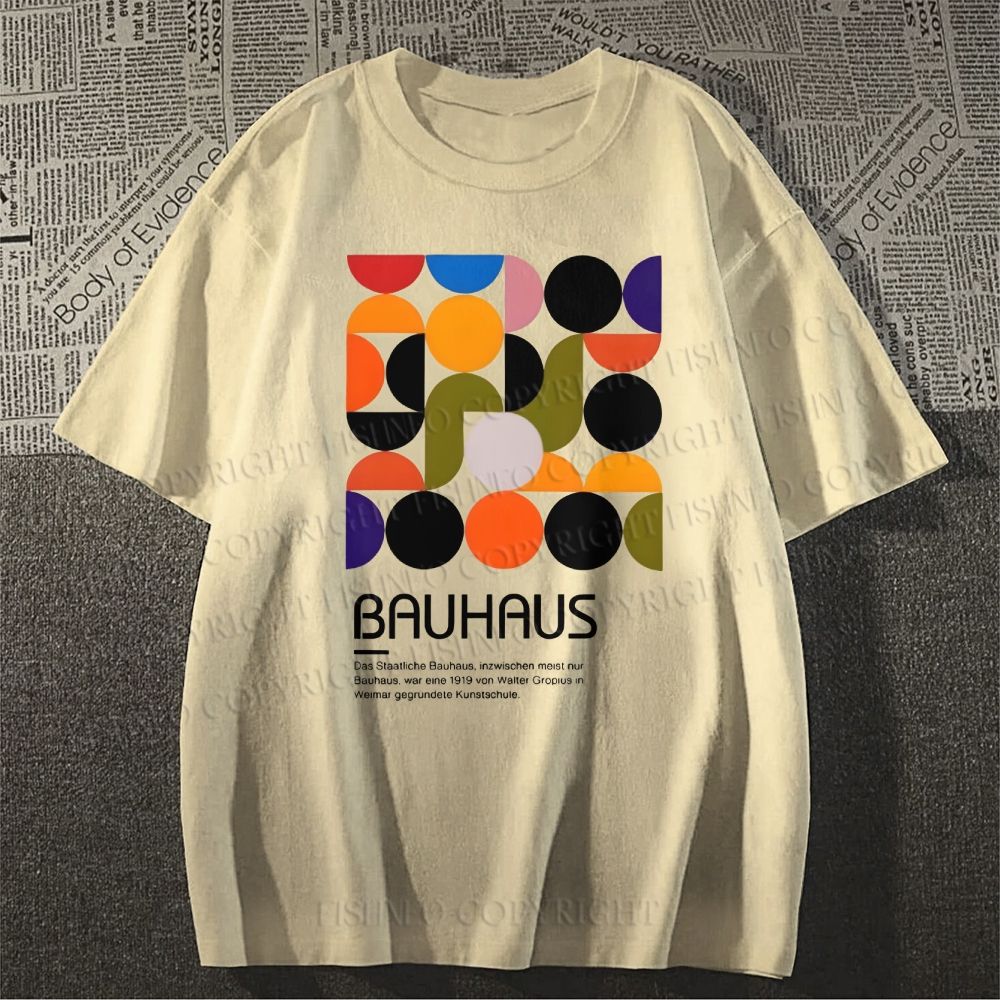 Unisex Classic Cotton Vintage Bauhaus Design T-shirt